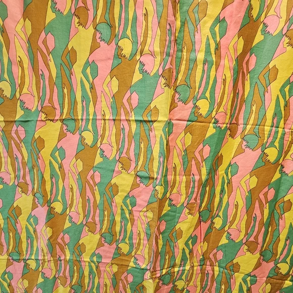 1960s vintage Psychedelic Fabric novelty figural - Picture 4 of 5